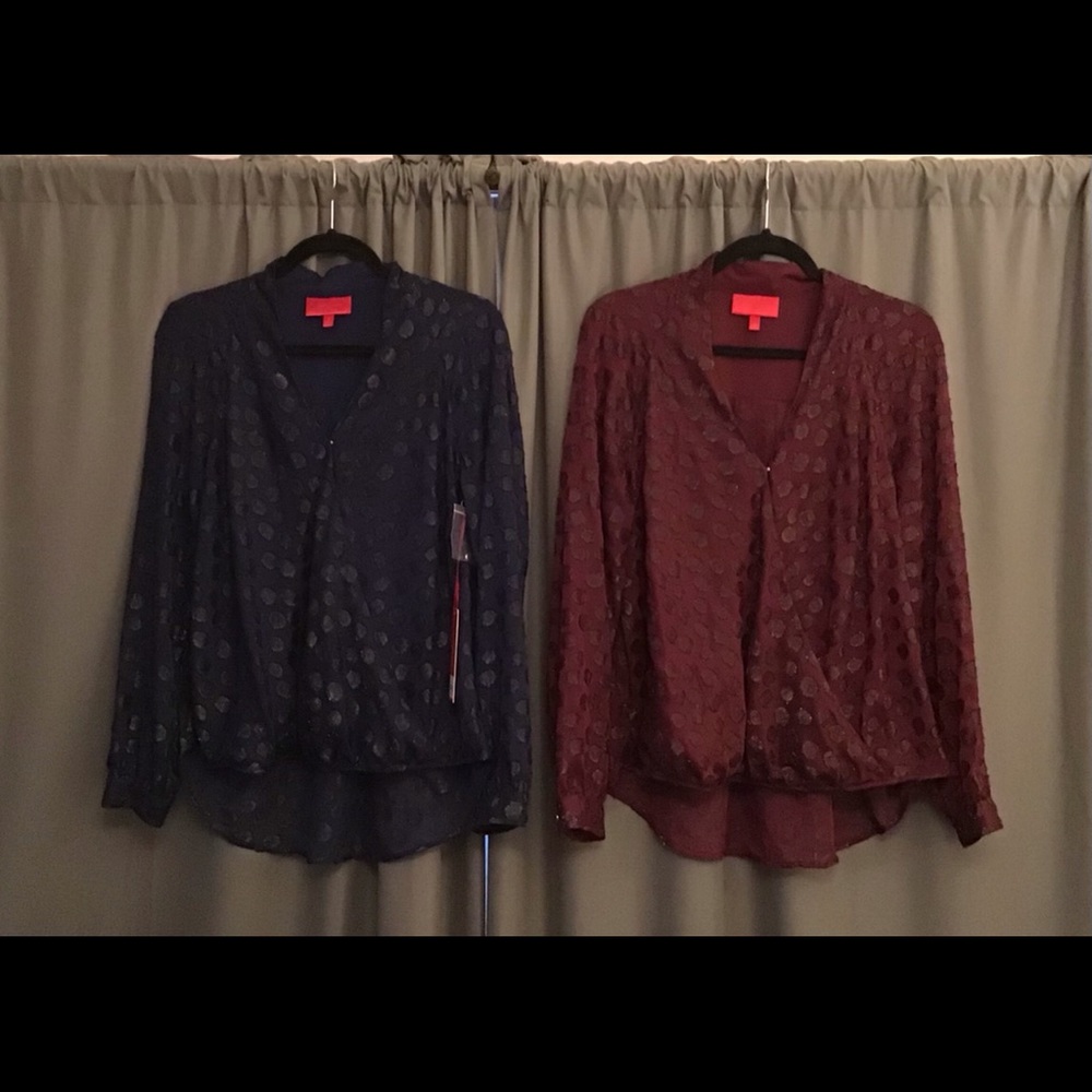 Lot of 2 Jennifer Lopez Blouses - Size M & L